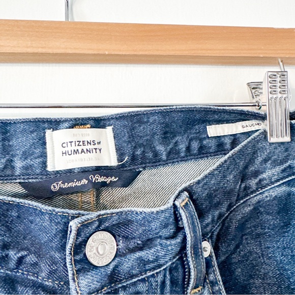 Citizens of Humanity Gaucho Vintage Wide Leg Yves Blue Size 26 - Picture 6 of 11